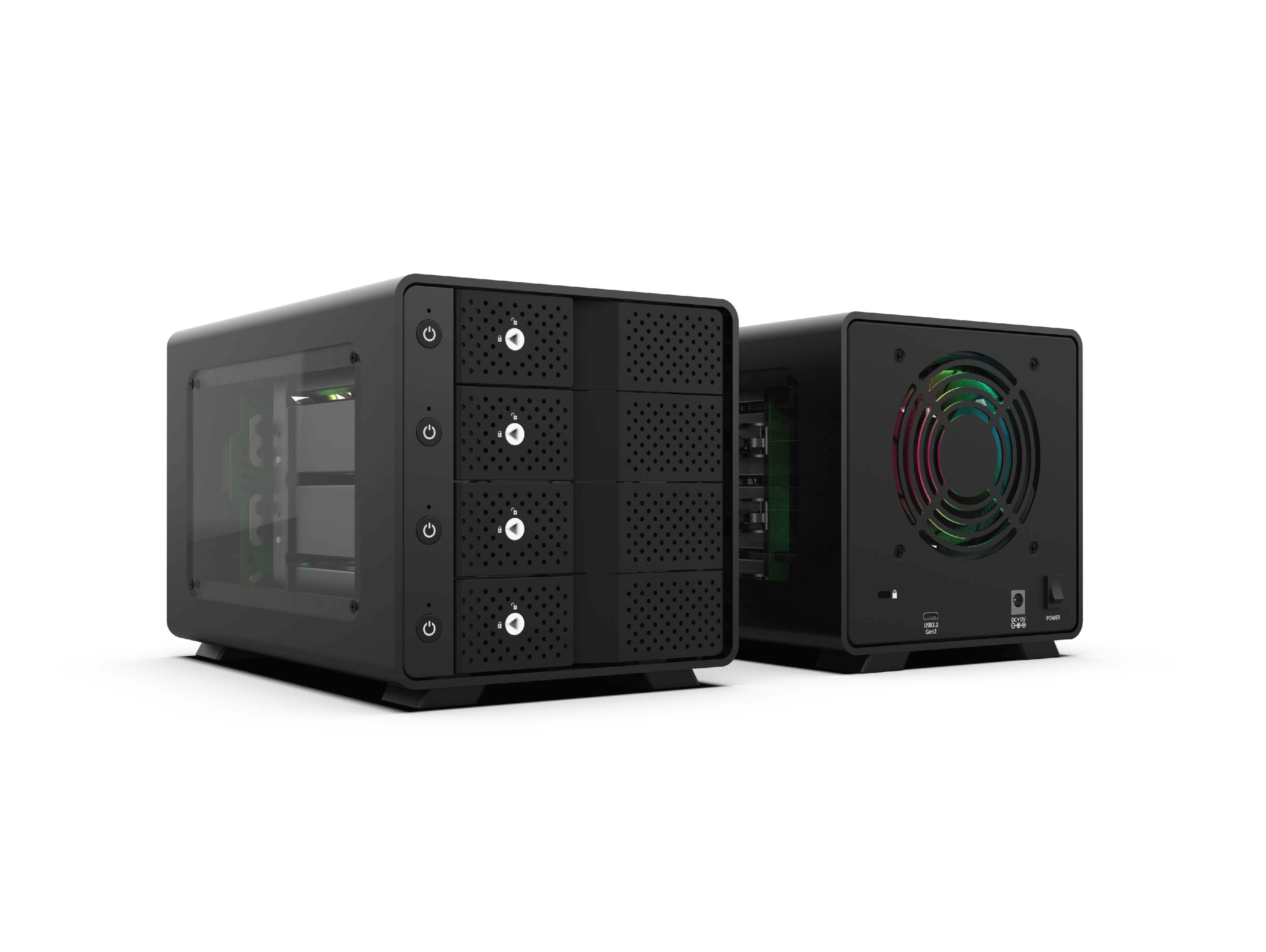 RGB 4 Bay 3.5" SATA HDD Enclosure